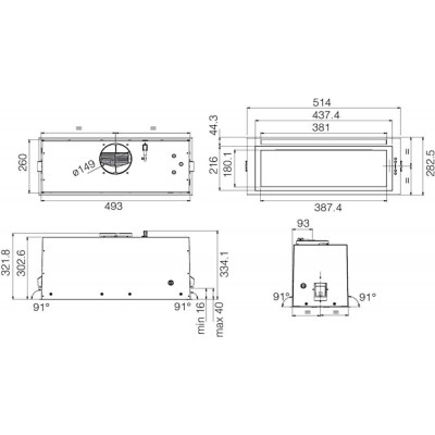 Elica LANE B BL MAT/A/52