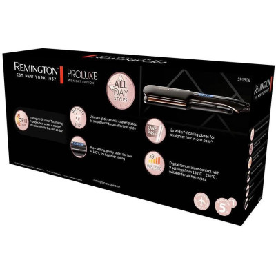 Remington PROluxe Midnight Wide Plate Straightener S9150B