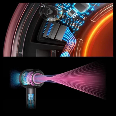 Dyson Supersonic HD16 Nural Straight+Wavy Red Velvet/Gold (493117-01)