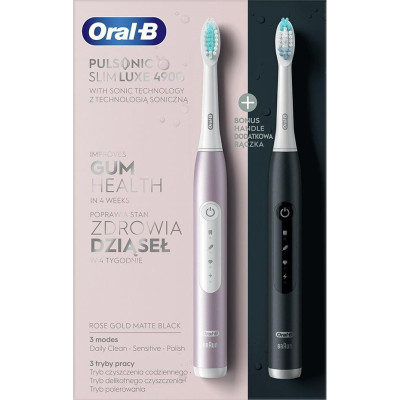 Braun Oral-B 4900 S411.526.3H Pulsonic Slim Luxe RoseGold + MatteBlack (2)